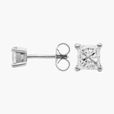 Vivid Flicker Princess Cut Diamond Stud Earrings